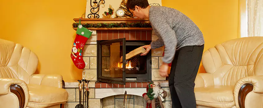 Rusted Metal Fireplace Restoration in Gainesville, Georgia
